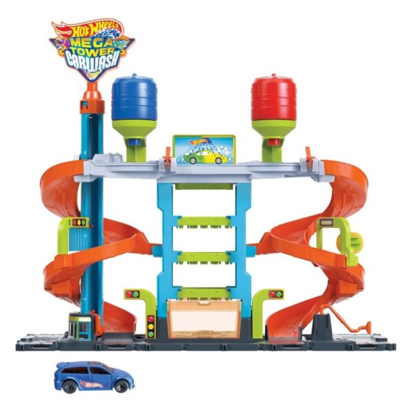 MATTEL HW City Zakręcona megamyjnia + autko HDP05