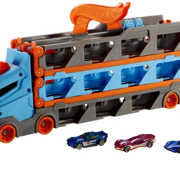 MATTEL HW City Mega długi transp. 2w1+autka GVG37