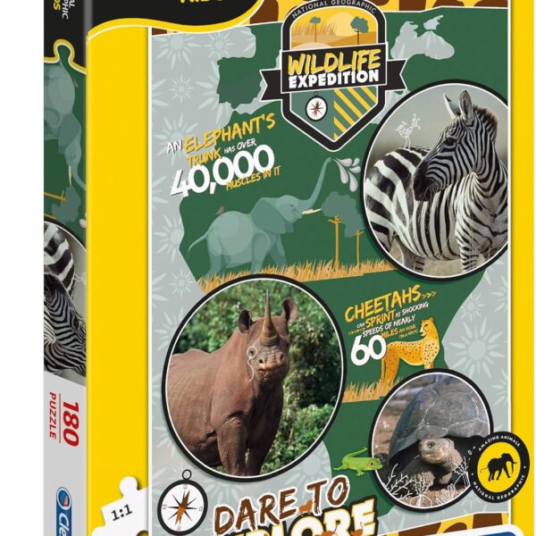 Clementoni Puzzle 180 elementów NatGeo Kids Wildlife Expedition 29207